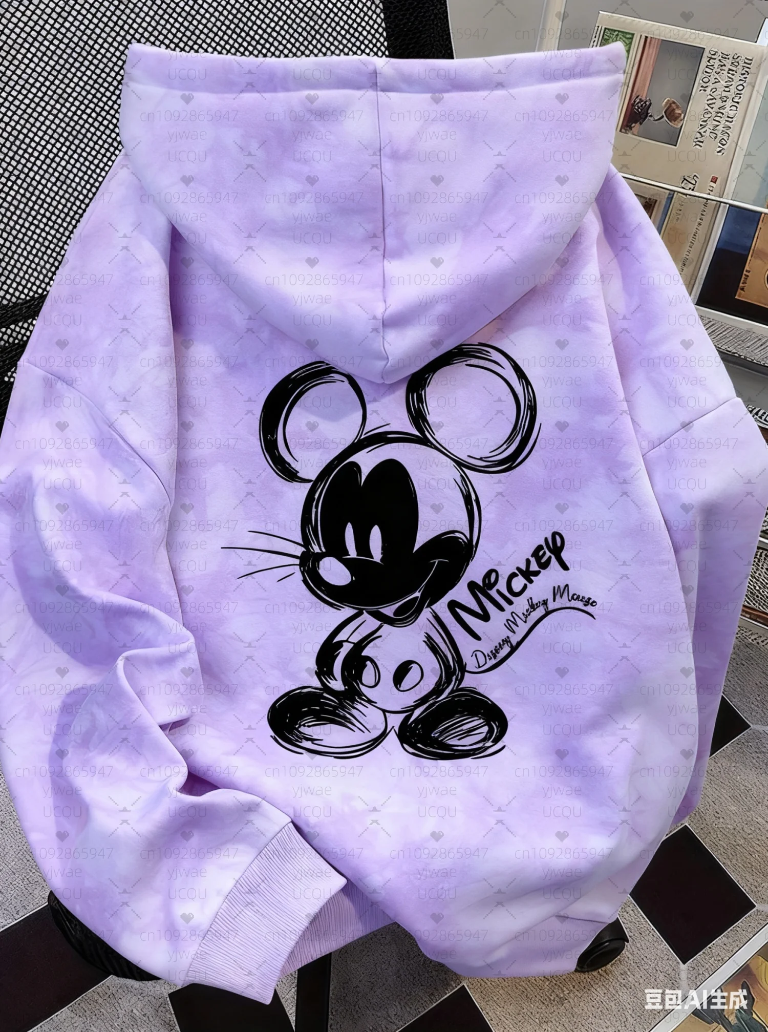 2025 Merry Christmas Graphic Topolino Felpa con cappuccio da donna Felpa con cappuccio Felpa con cappuccio All-Match Donna Abbigliamento donna