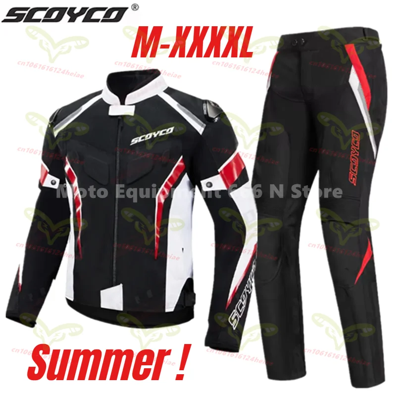 

Summer Ventilated Mesh Motorcycle Jacket Pants Suit Lightweight Protective Riding Gear for Urban Street Motorbike