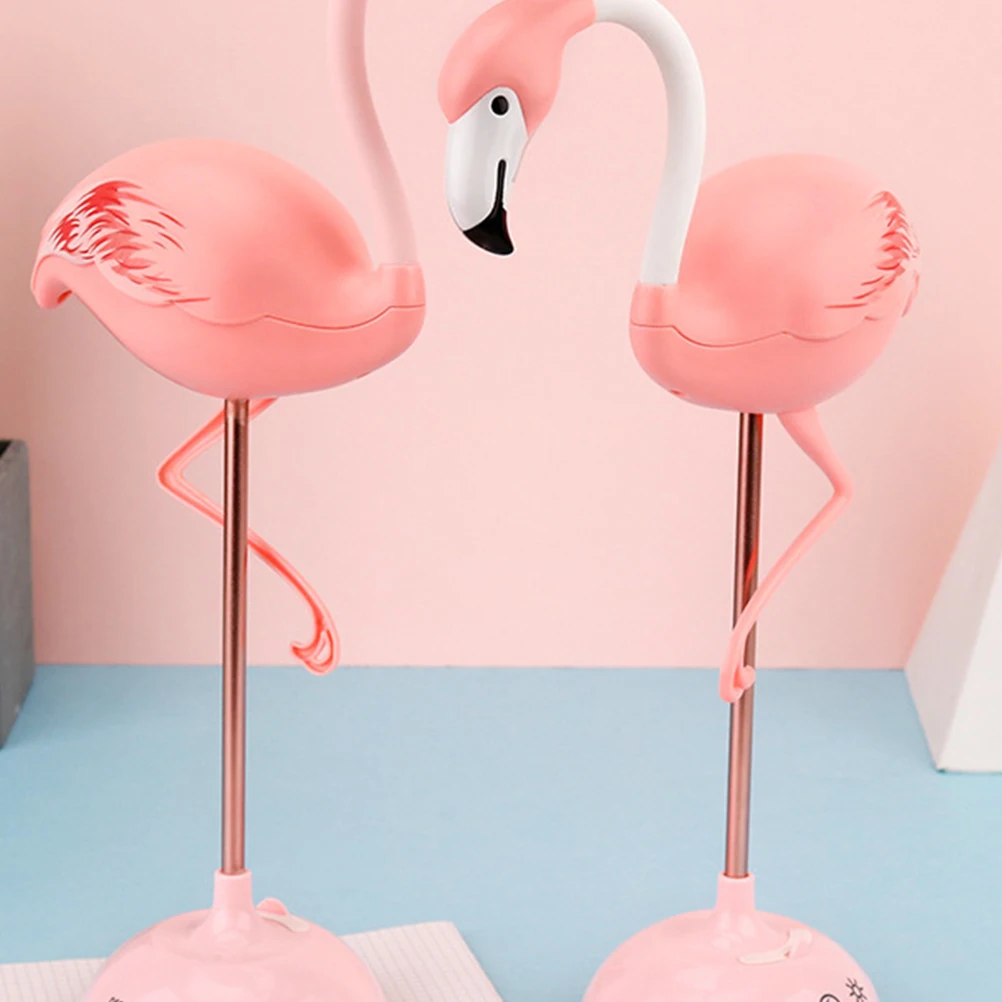 

1pc Flamingo Shape Lamp Usb Rechargeable Portable Eye Protection Light Adjustable Angle For Study Bedside Small Night