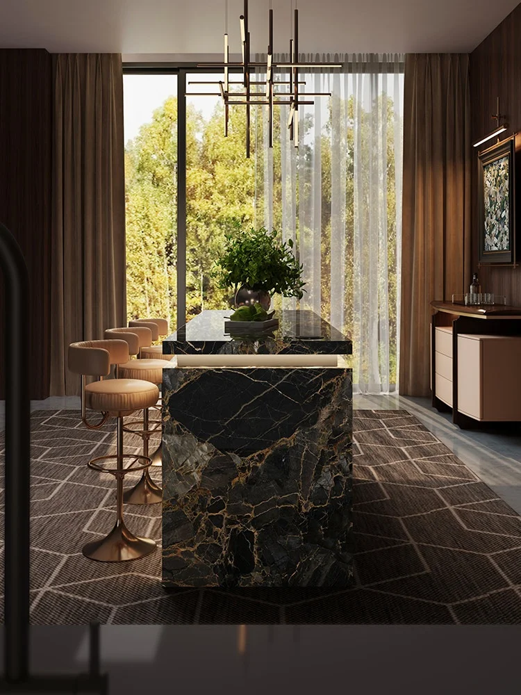 & Italian Bar Table Home Sideboard Integrated Wall-Mounted Multi-Function Glass Wine Cabinet Partition Modern Sofa Back