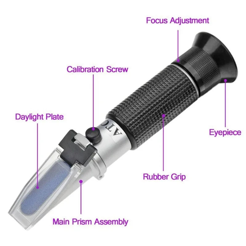 Fruit sugar fraction refractometer ATC0-32 Hygrometer in wine making Homemade kit (0~ 32%)
