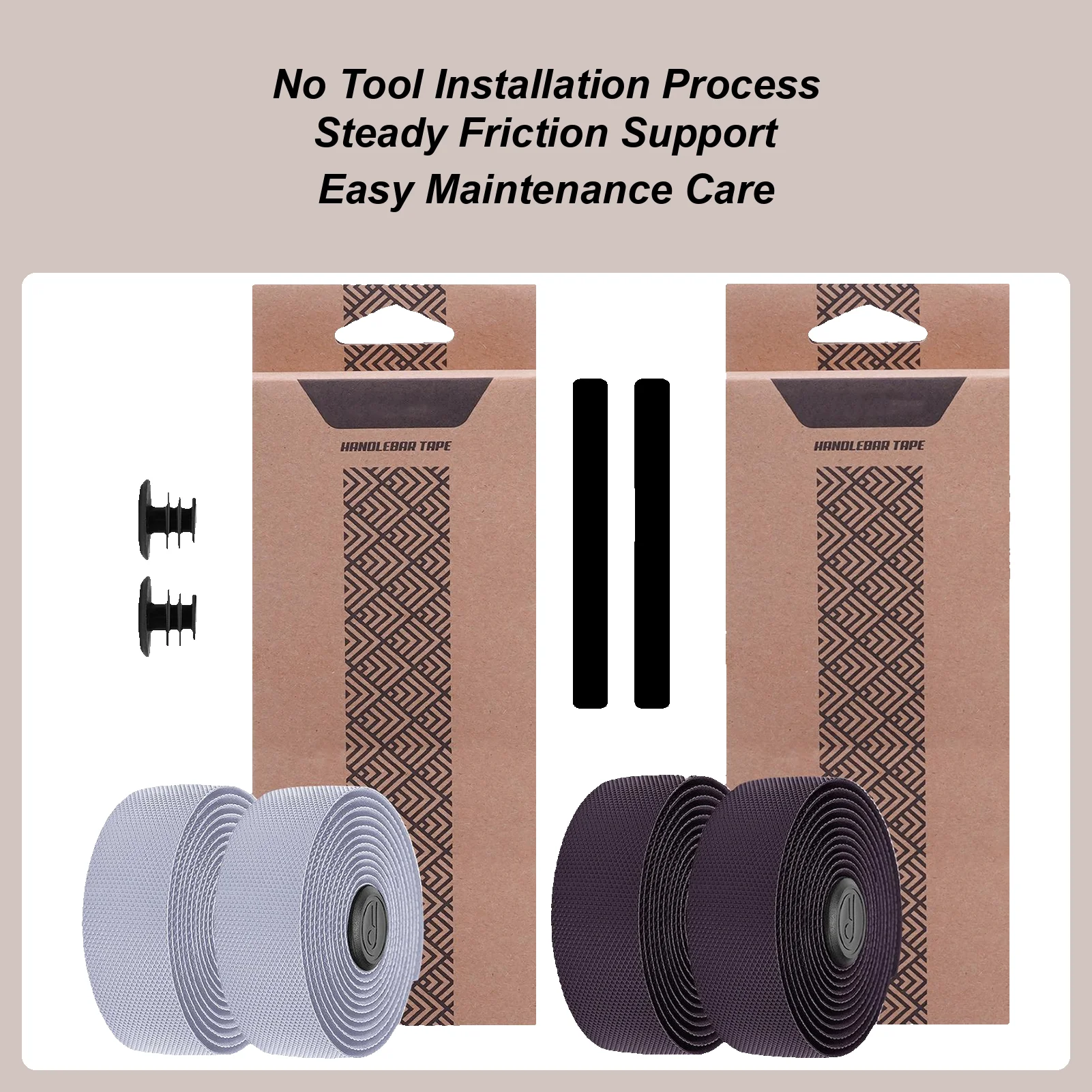 

2 Sets Bike Handlebar Tape, Soft Anti-Slip Shock-Absorbing Wrap for Enhanced Comfort & Secure Grip, Cycling Accessories