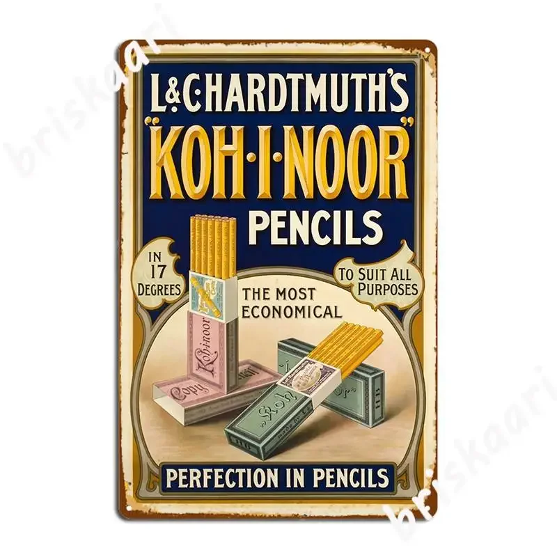 Retro Crayons Koh I Noor Poster Metal Plaque Cave Pub Club Classic Wall Plaque Tin Sign Posters