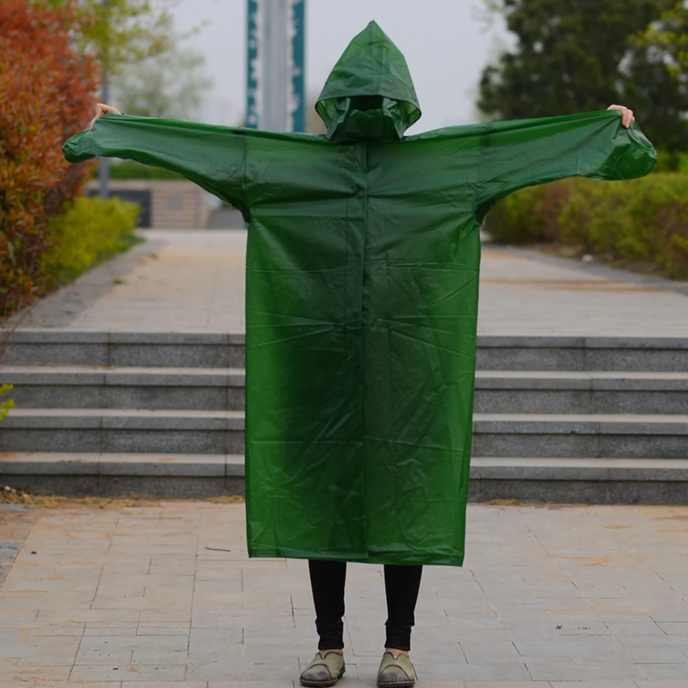 

Premium Adult Raincoat Reusable Waterproof Thickened Eva Rainwear Unisex Rain Cloak For Camping Hiking Outdoor Lightweight