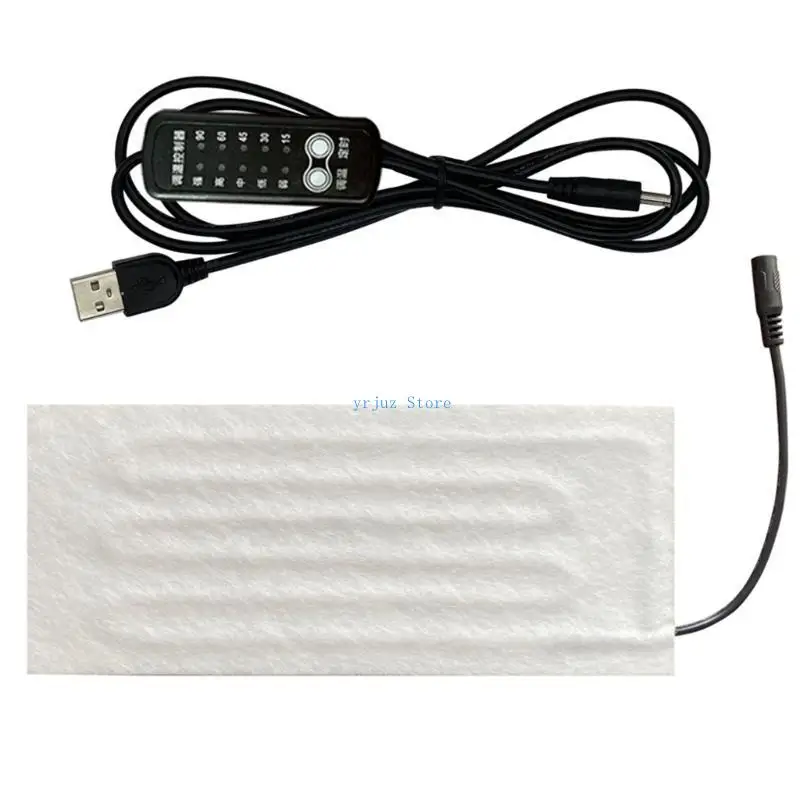 

583D Portable USB Heating Film Fast Heating Heating Pad Soft Heat Pad Warming Gear for Back Pain Relief Outdoor