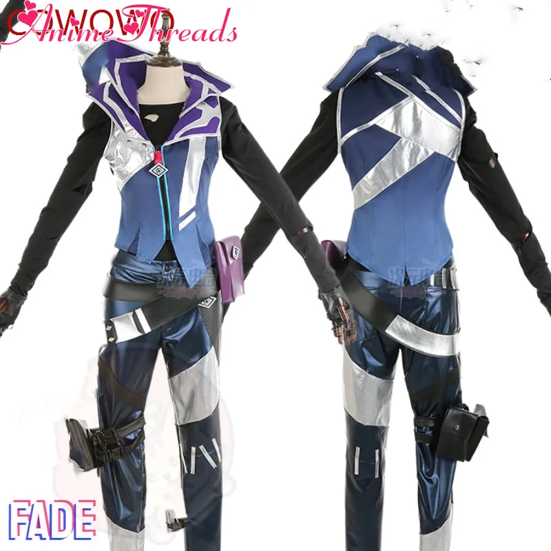 

Костюм для косплея Фейд из Valorant, игровая аниме-форма для вечеринок, униформа для Хэллоуина, новая полная комплектация