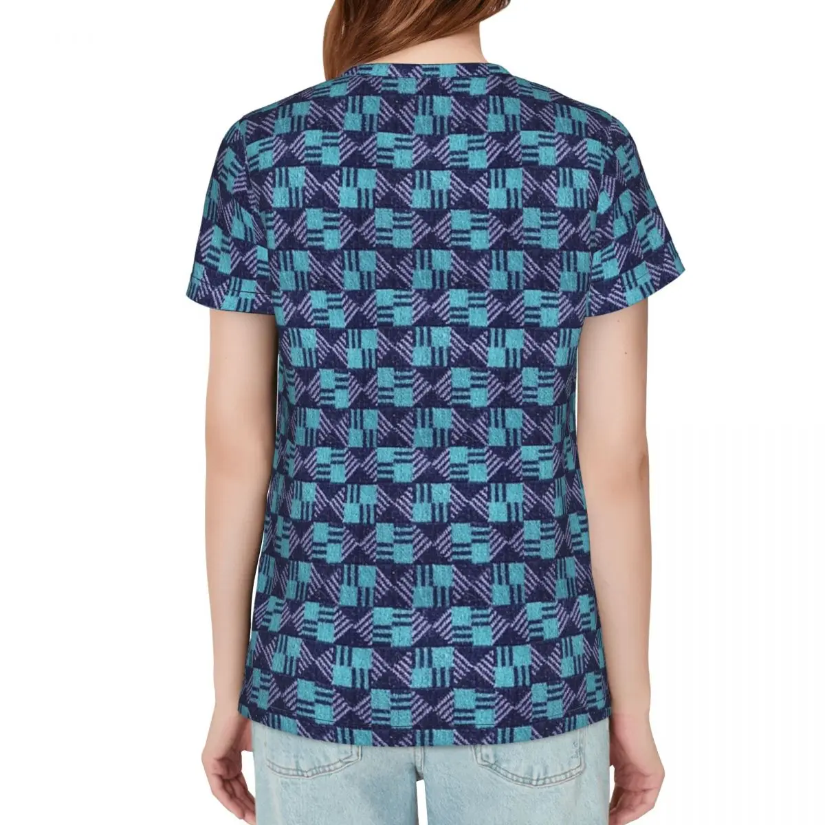 Waterloo And City Line - London Underground Seat Cover Moquette T-Shirt Women Short Sleeve T Shirts O-Neck Streetwear