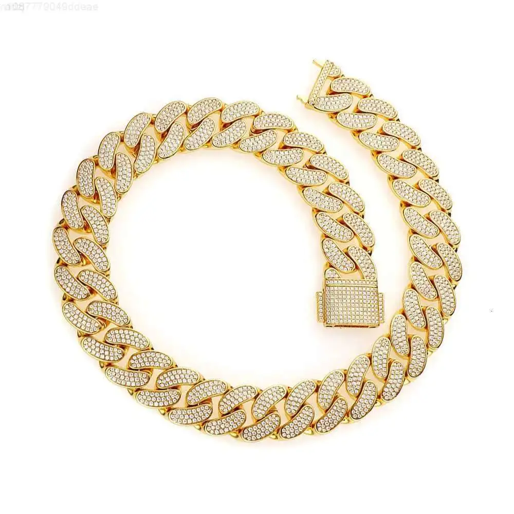 

Пользовательские 925 Серебро 20 мм Vvs Diamond Iced Out Ювелирные Изделия Хип-Хоп Позолоченное Ожерелье 18 К Муассанит Цепь Кубинские Мужчины