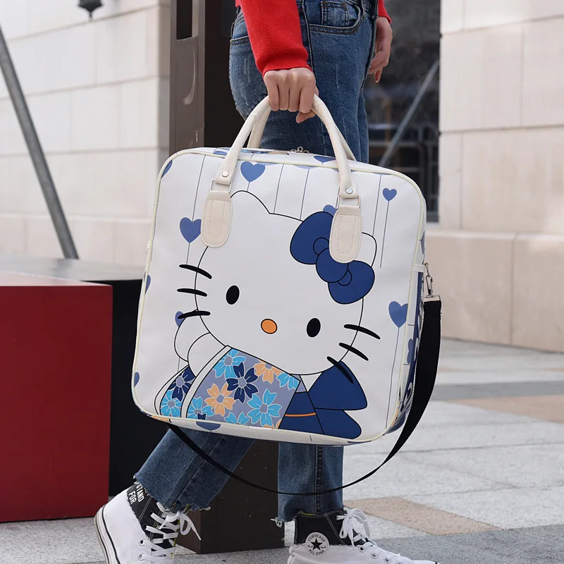 

Милый рюкзак Hello Kitty из искусственной кожи Sanrioed аниме Kt водонепроницаемый рюкзак вместительная сумка для хранения одежды чемодан дорожная сумка для студентов