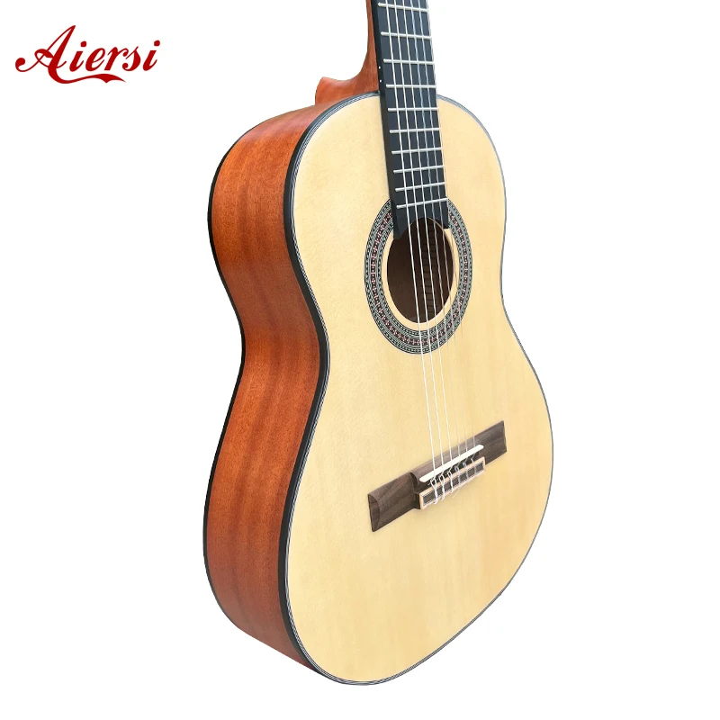 Habilidad española Guitarra clásica de buena calidad para mano pequeña Aiersi Made Instrumento de cuerda de nailon de 36 pulgadas