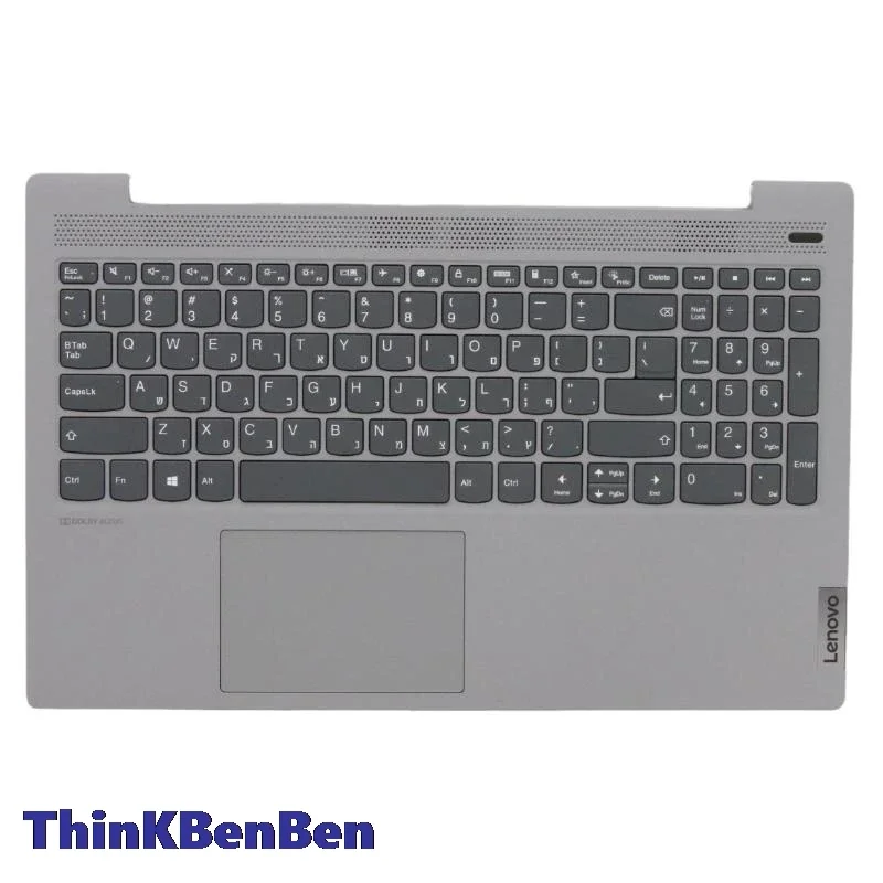 

HB Hebrew IL Israel Platinum Keyboard Upper Case Palmrest Shell Cover For Lenovo Ideapad 5 15 ITL05 IIL05 ALC05 ARE05 5CB0X56308