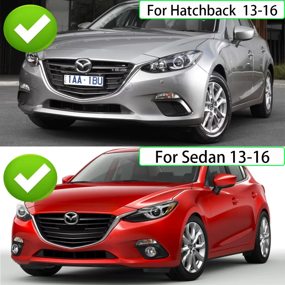 Car Front Bumper Splitter Lip Diffuser Body Kit Spoiler Guard Fit For Mazda 3 Sedan/Hatchback 2013 2014 2015 2016 2017 2018 view 4