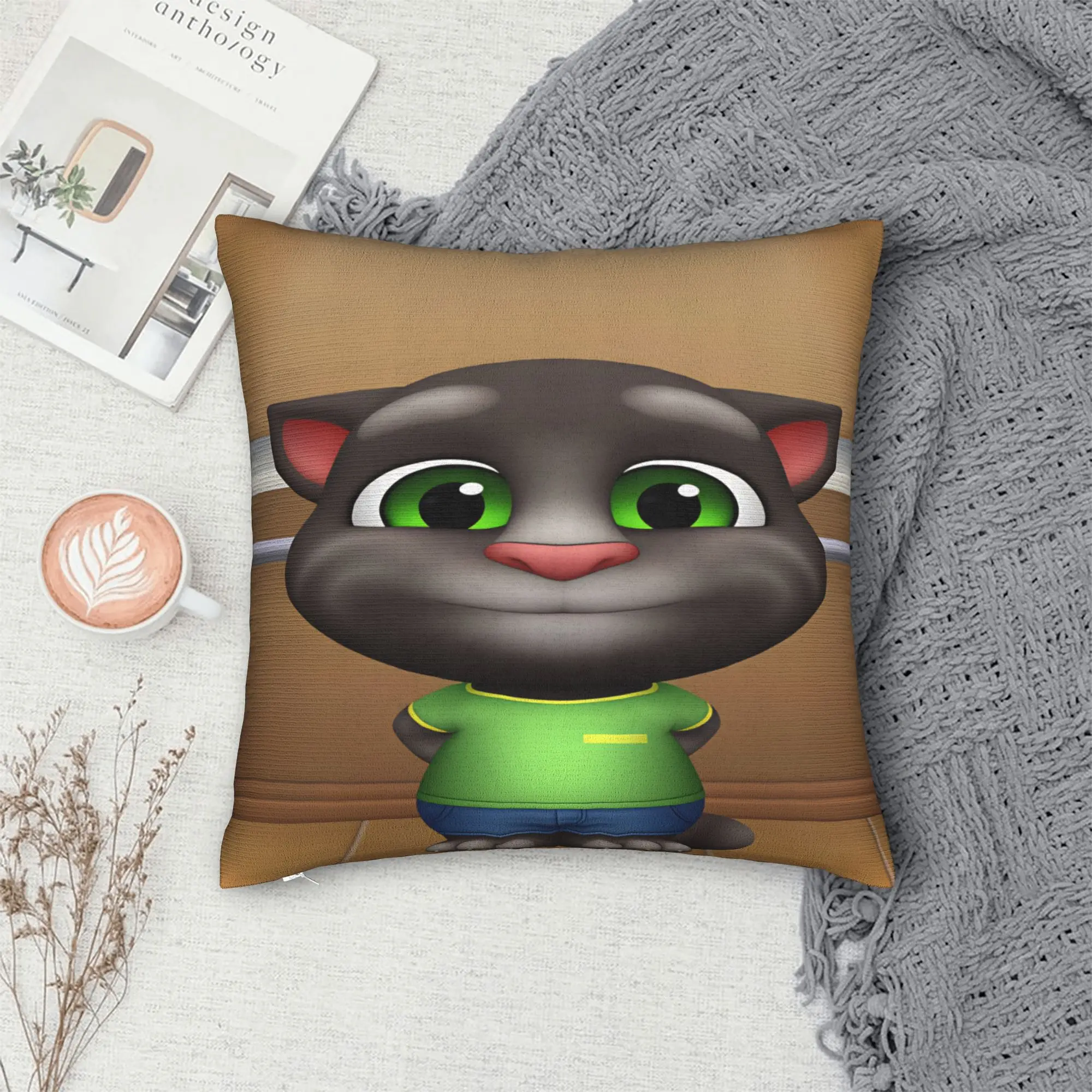 Pillow Case Game T-Talking T-Tom And F-Friends Design  Pillow Cover For Living Room Chair Morden Pillowcases