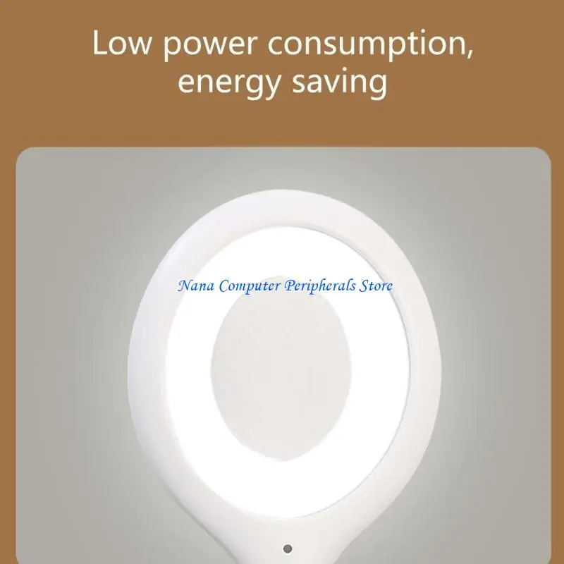 

F68C Светодиодная настольная лампа с кольцом, голосовым управлением, ночником, USB, гибкая, обучающая прикроватная лампа для без
