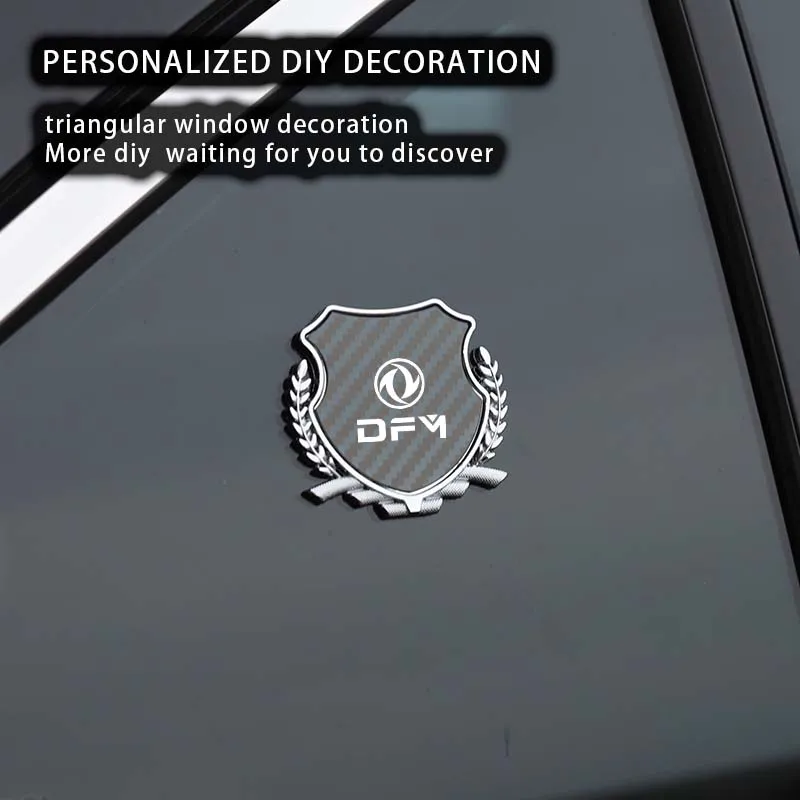 Car Sticker Emblem Exterior bodywork Metal For Dongfeng DFM 580 K01 H30 A30 T5 EV Joyear SX6 SX5 560 Accessories 2024 Key Case - Image 5