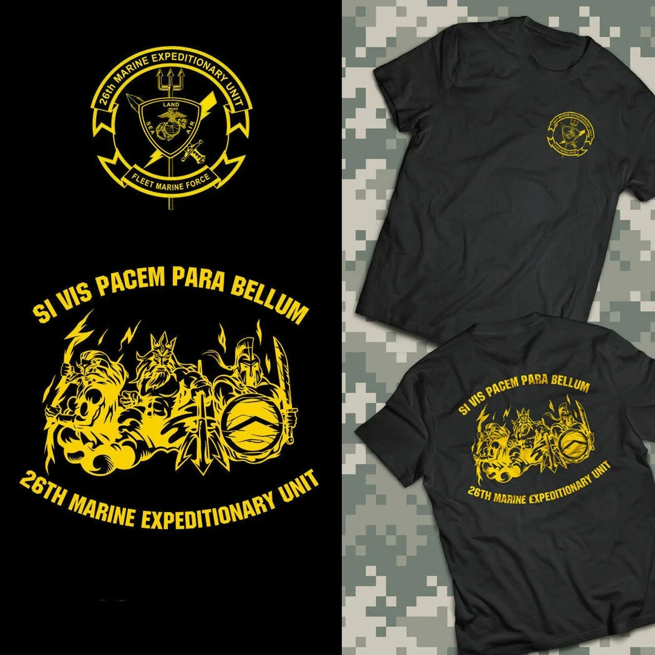 

SI VIS PACEM PARA BELLUM. US 26th Marine Expeditionary Unit T Shirt. Short Sleeve 100% Cotton Casual T-shirts Loose Top S-3XL