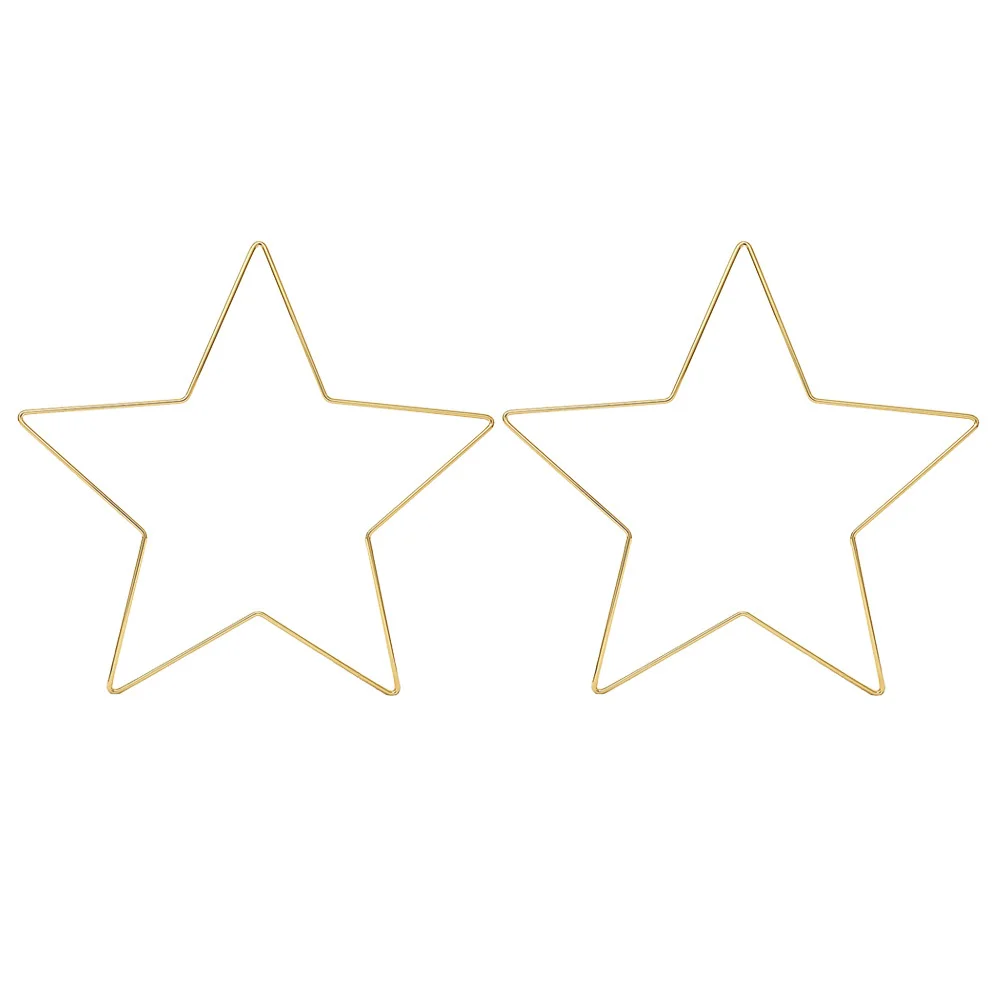 

2pcs Iron Star Wreath Frame Diy Wire Pentagram Hoop Garland Decor Home Wall Hanging Macrame Dream Catcher Pendant