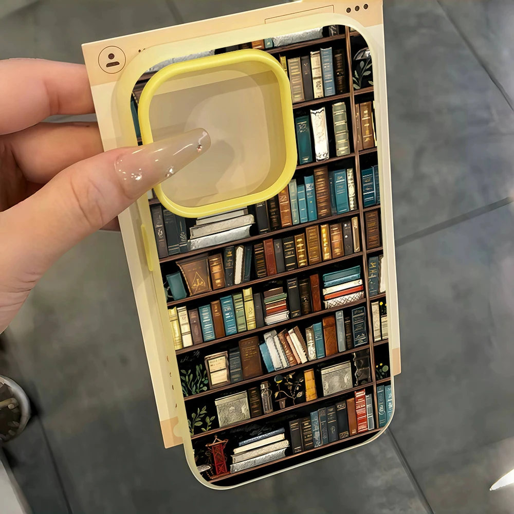 für Xiaomi Redmi Note 14 13 12 11 10 Pro Plus 4G 5G Redmi 14C 13C 15C Retro-Bücherregal-Muster Kunst-Handyhülle Silikon-TPU-Cover – Detail 8