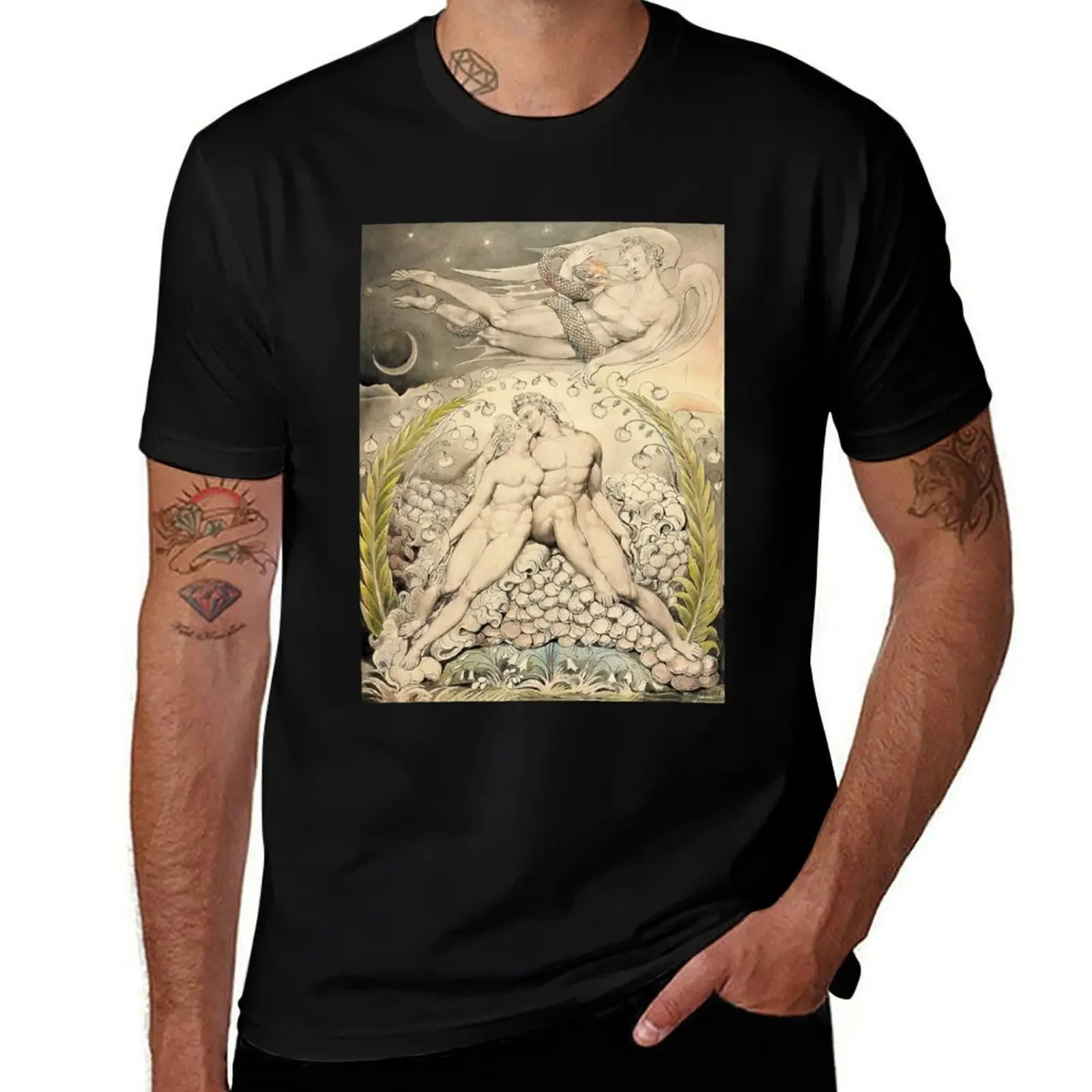

HD Satan Watching the Endearments of Adam and Eve, by William Blake HIGH DEFINITION (Original colors) T-Shirt