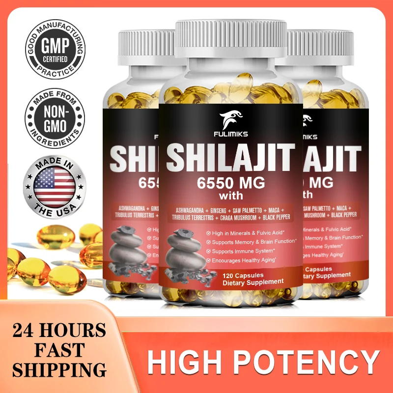 

Shilajit for Men with 85+ Trace Minerals - Natural Energy + Stamina Booster, Himalayan Mineral Power, Clinically Studied Formula