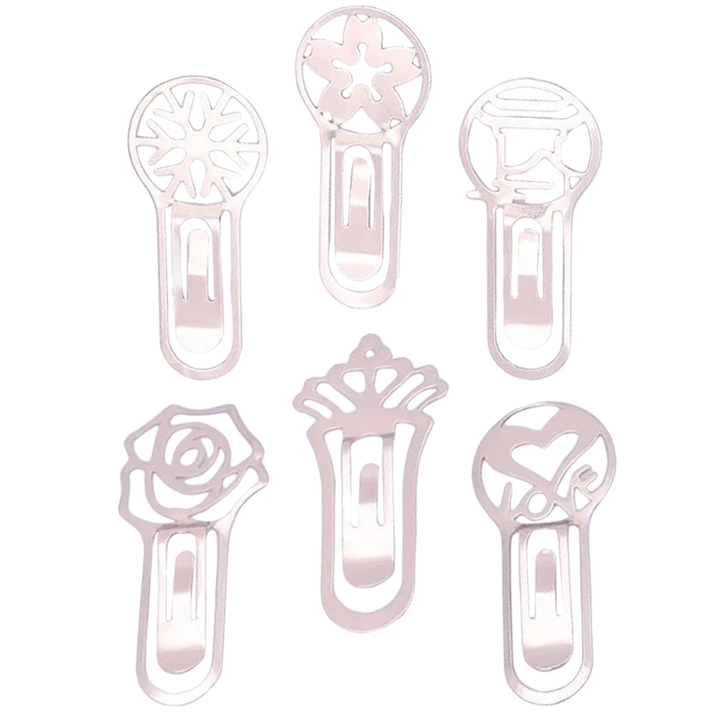 6 قطعة الإشارات المرجعية المعدنية حساسة التصميم الكلاسيكي قراءة صفحة علامة لمحبي الكتاب مدرسة مكتب المنزل استخدام المرجعية الزخرفية