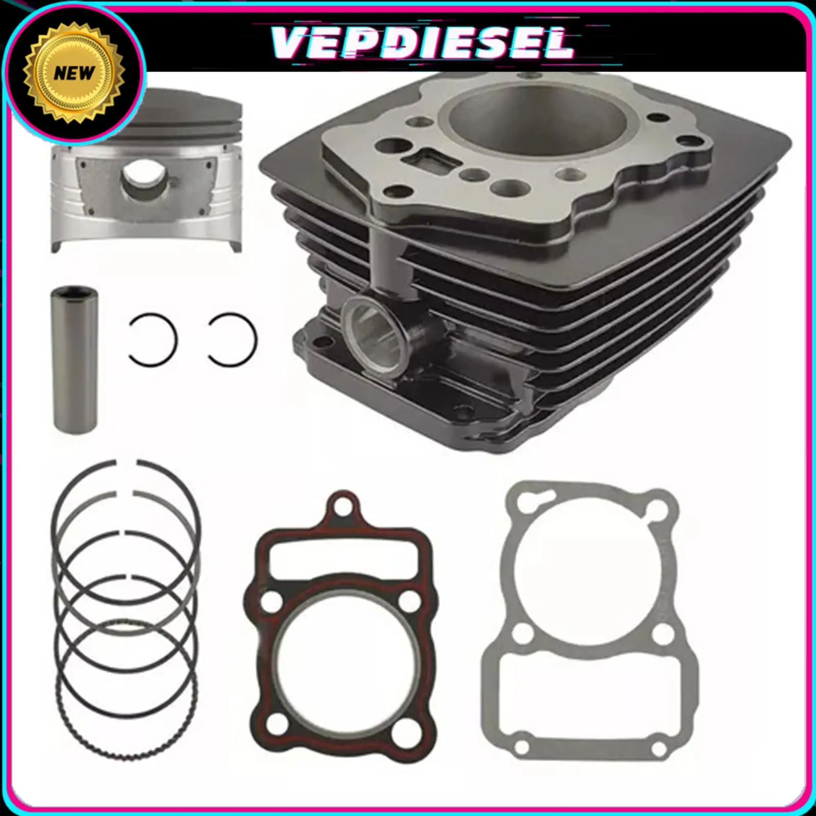 

1 Set Cylinder Piston Big Bore Kit 63.5mm Diameter For Italika Ex200 Rt200 Motorcycle Engine Components Cylinder Accessories