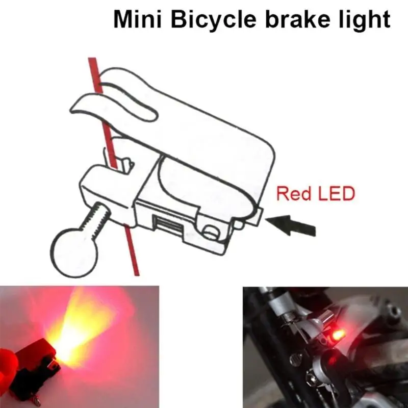 Mini Brake Bike Light Mount Tail Rear Cycling LED Light High Brightness Bicycles Rear Brake Light Brake Bike Light Mount 