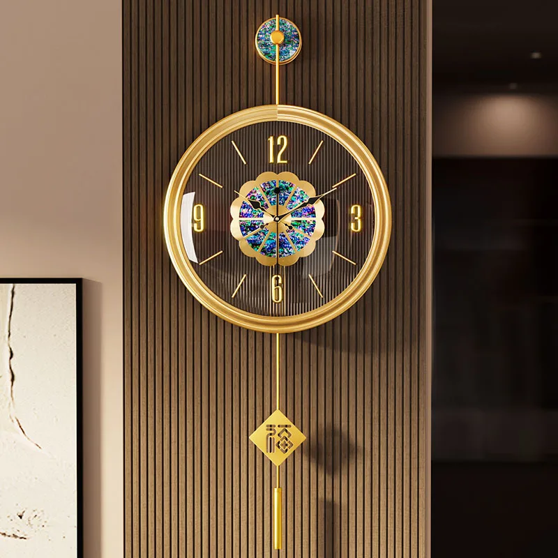 Round Luxury Wall Clocks Living Room Digital Interior Modern Aesthetic Wall Watch Creative Fashion Reloj Pared Home Decoration
