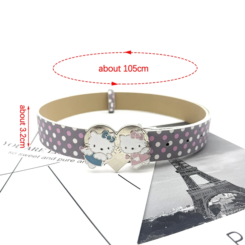 Five Star Wave Point Series Gürtel Love KT Katzenkopf Schnalle Gürtel Jeans Zubehör Vielseitig