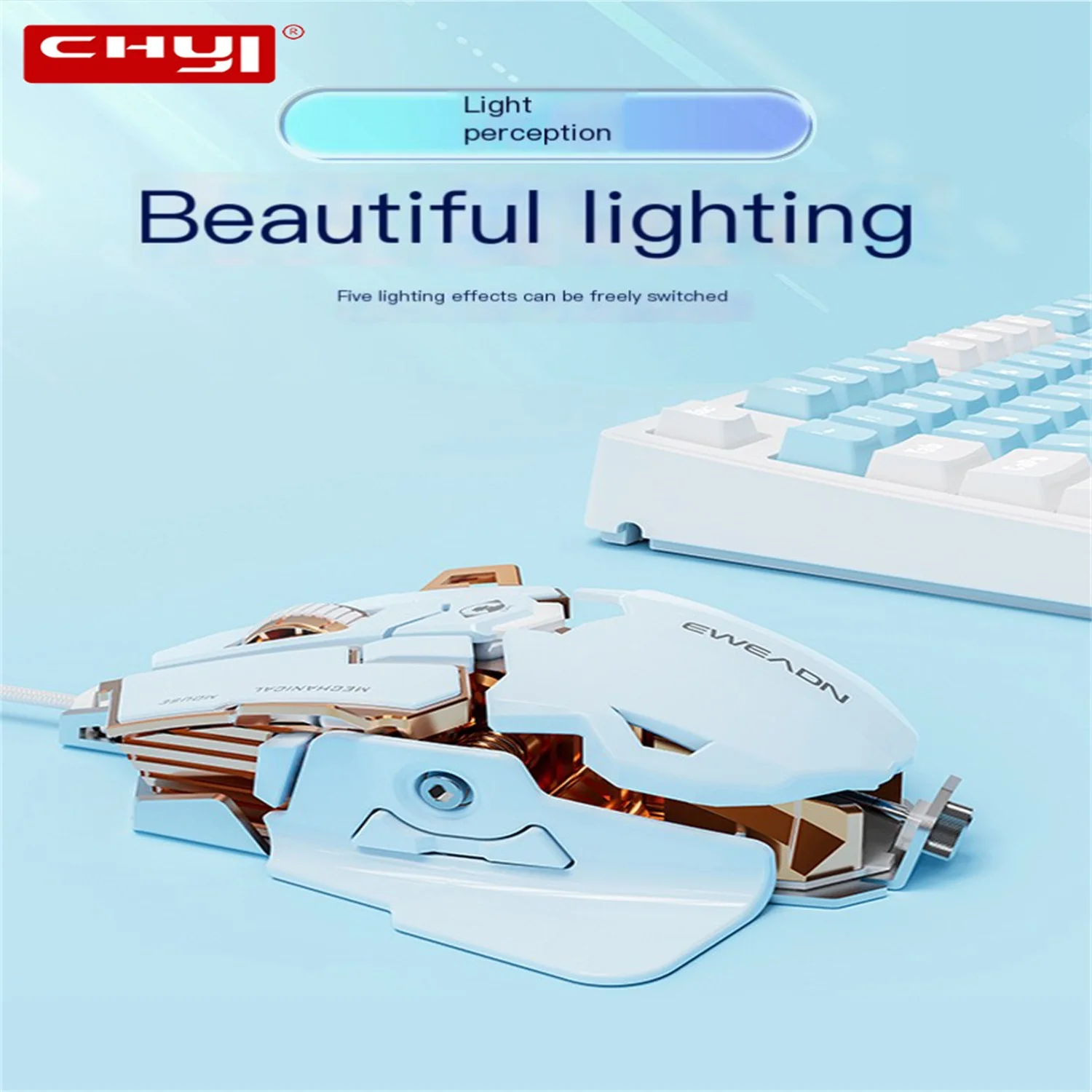 

Chuyi Mechanical Electronic Sports Cable Mouse Metal Macro Programming Game Mechanical Mouse For PC Computer Laptop Computer