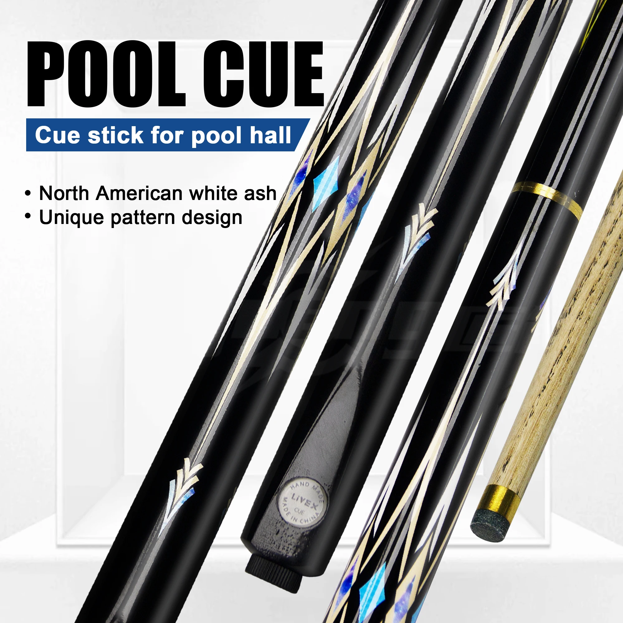 

Профессиональный кий для снукера диаметром 10 мм с латунным взрывозащищенным шарниром, бильярдный кий из белого пепла, 8 балей, 9 шаров, 3 подушки для бильярда