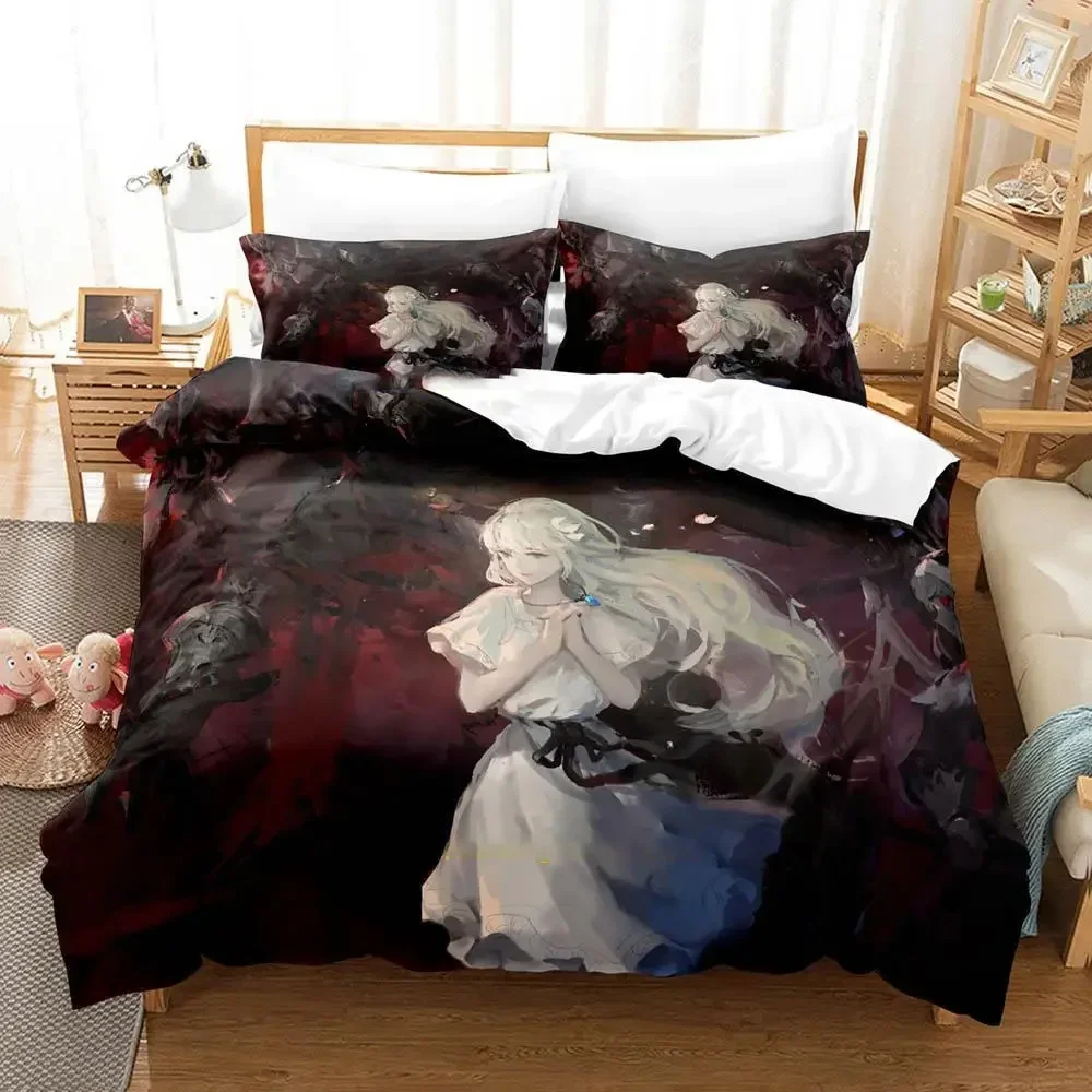 Ender Lilies Quietus of the Knights Bedding Set Boys Girls Twin Queen Size Duvet Cover Pillowcase Bed Kids Adult Home Textile