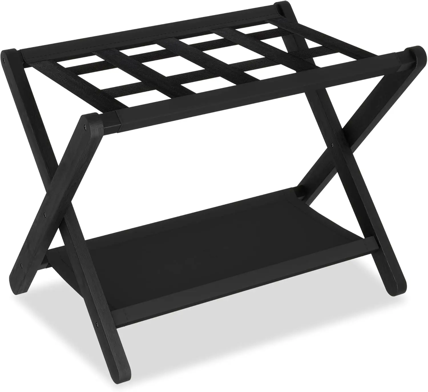 Portaequipajes, Soporte Plegable para Maletas con Estante de Almacenamiento, Soporte Resistente para Maletas para Habitación de Huéspedes, Dormitorio, Hotel, Soporta hasta 141