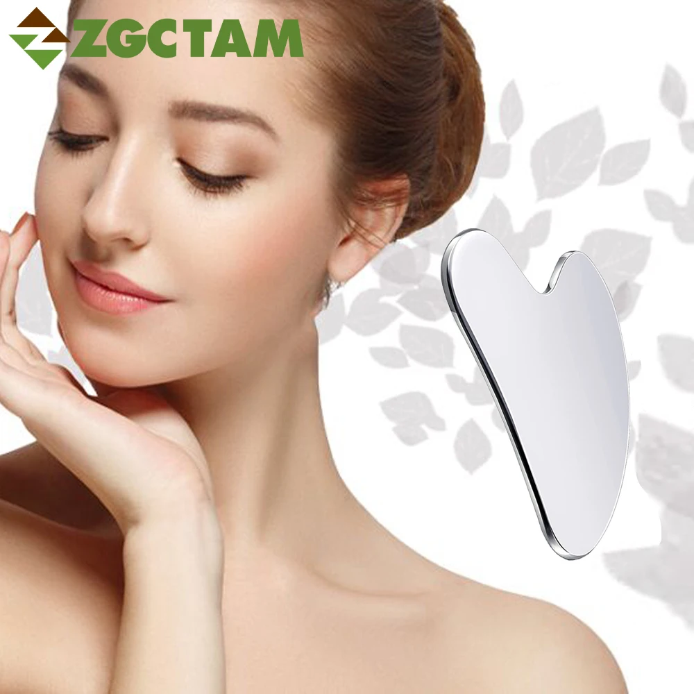 

1Pcs Facial Gua Sha Tools for Women's Skincare Routine, Cooling Stainless Steel Face Sculpting Eyes Roller Guasha for Daily Use