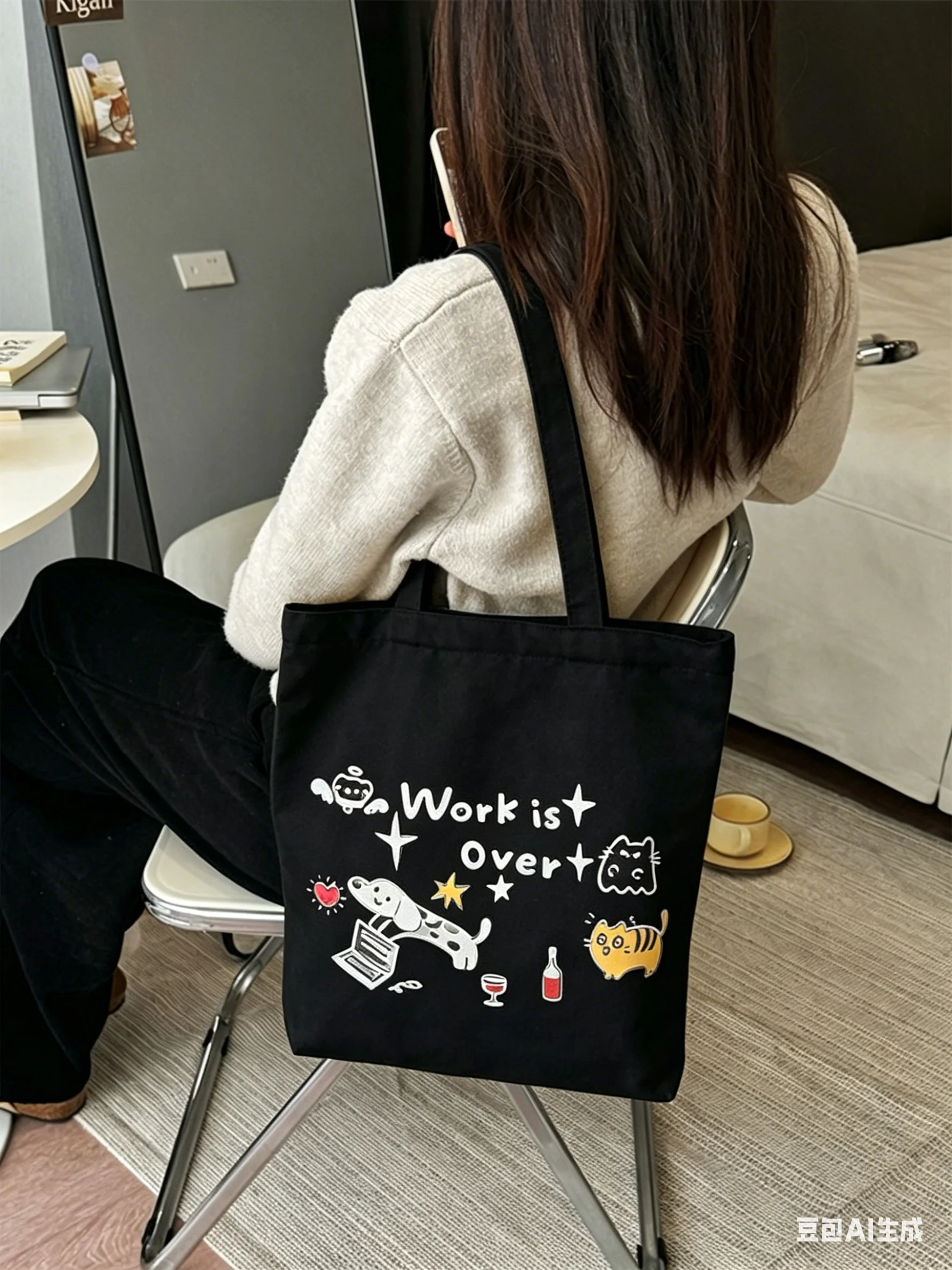 Bolsa de lona para mujer, nuevo estilo 2026, extremadamente popular, colección de moda playera informal