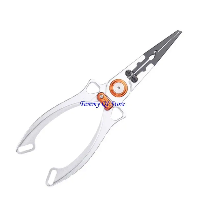 

F1FD Aluminum Alloys Fishing Plier Fly Fishing Tackle Fishing Multitool Fish Hook Remover Braided Fishing Line Cutting Plier