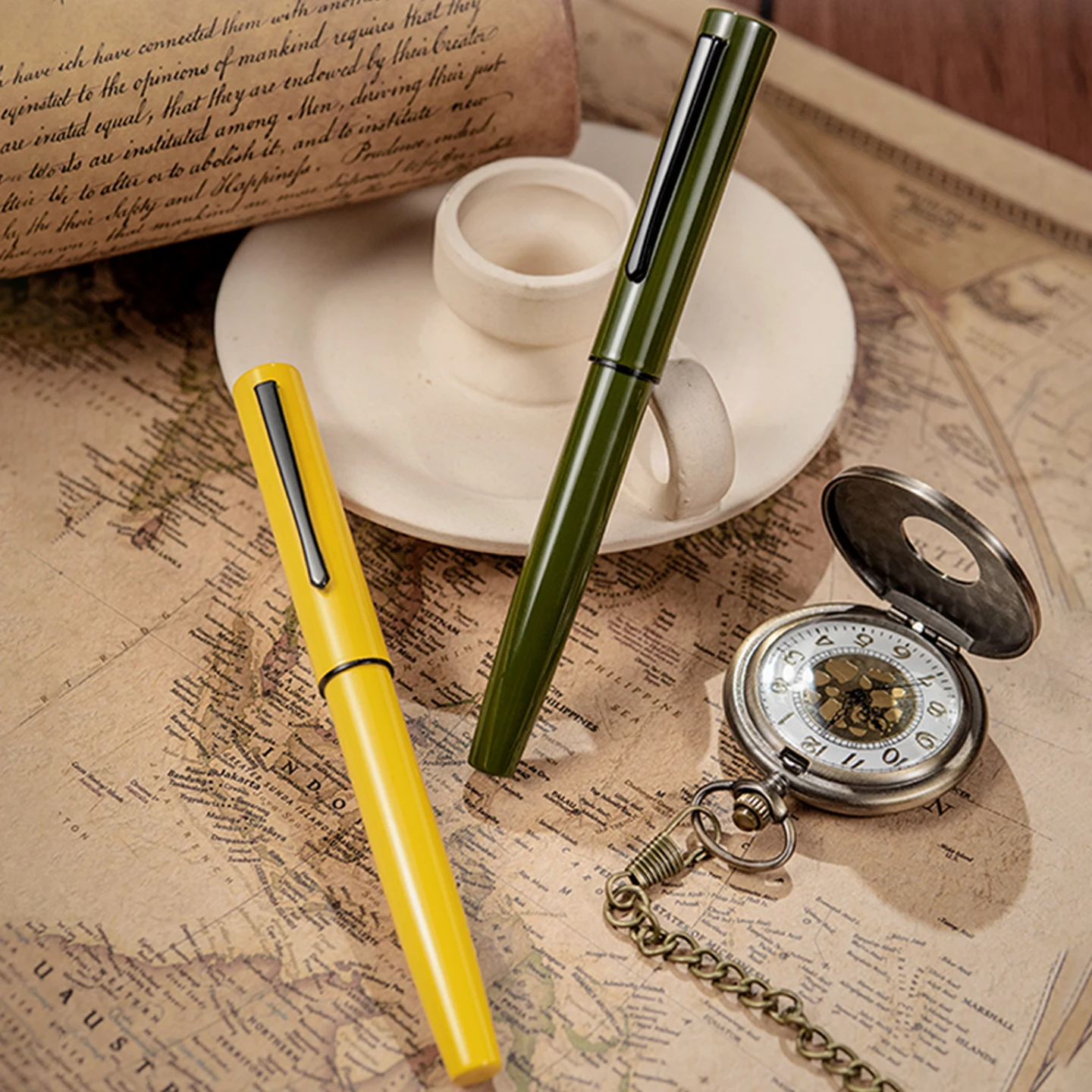 

Hongdian C1 Exquisite Explorer Fountain Pen EF/F/Bent Hooded Nib School Office Supplies Writing Gift Pens Stationery Supplies