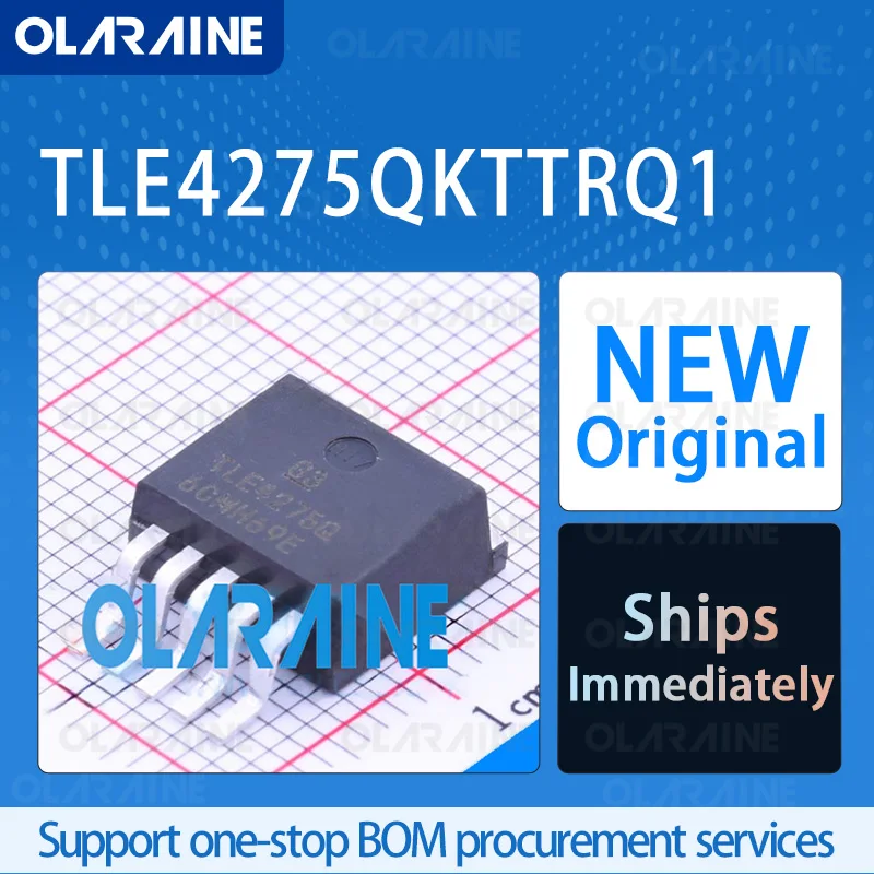

1/5/10Pcs TLE4275QKTTRQ1 TO-263-5 original ic chip Low dropout voltage regulators RoHS Voltage 5 V Current 450 mA 1 Output