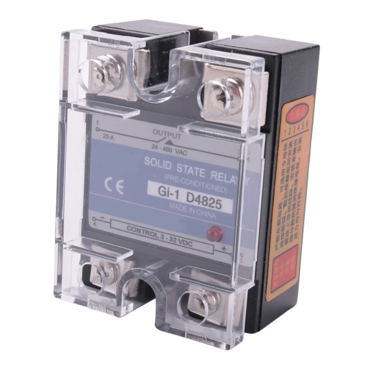 SSR 25A 3-32V DC To 24-480V AC Single Phase Solid State Relay DC Control AC MGR-1 D4825 Load Voltage