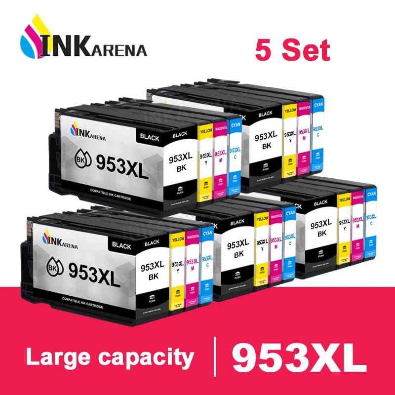 INKARENA 953XL compatibile per cartuccia d\'inchiostro stampante HP per HP953 Officejet Pro 7740 8210 8218 8710 8715 8718 8719 8720 8725