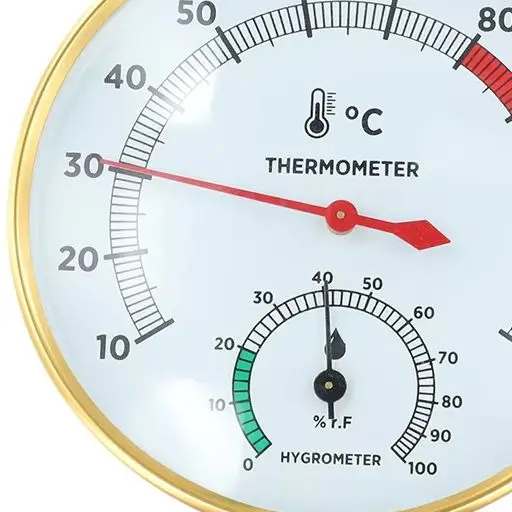 Sauna Thermometer Hygrometer Metal Glass 10-120C Accurate Temperature Humidity Gauge For Steam Room Spa Accessories