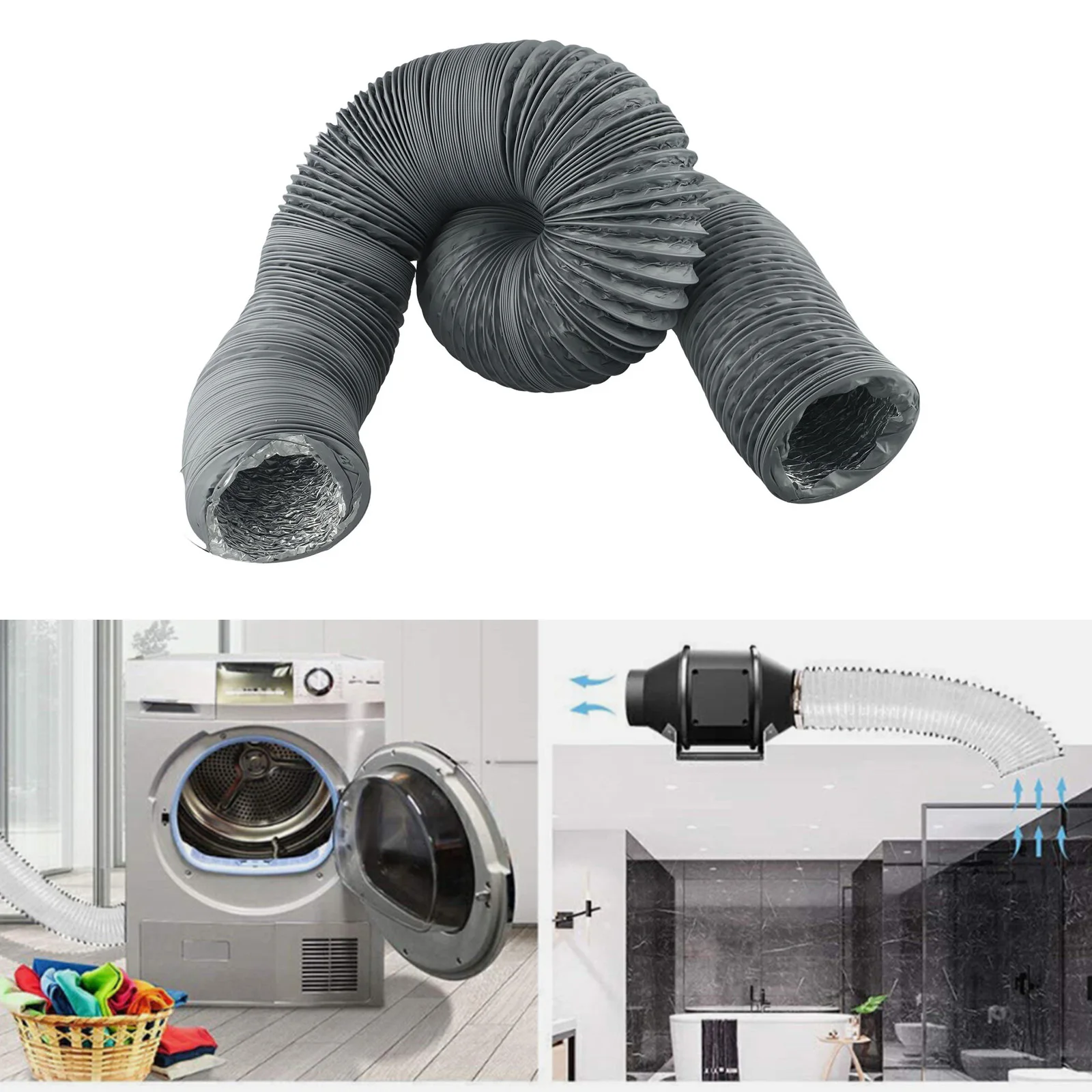 

Air Conditioning Hose Air Ducts Wear-resistant Flame-retardant Coating Waterproof Built-in Steel Wire Reinforcement