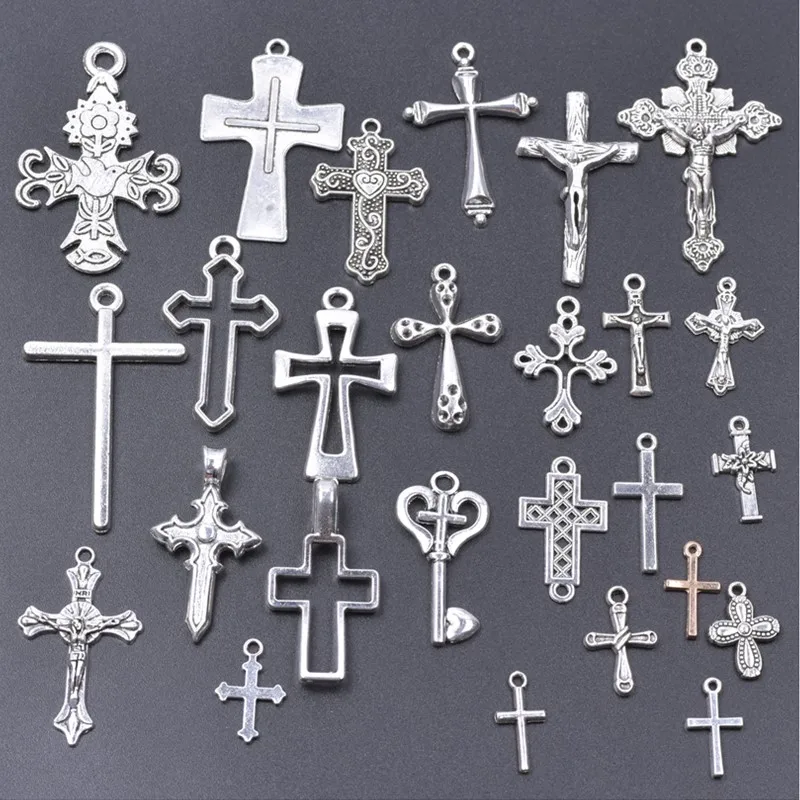 Different Metal Cross Pendants for DIY Jewellery Making
