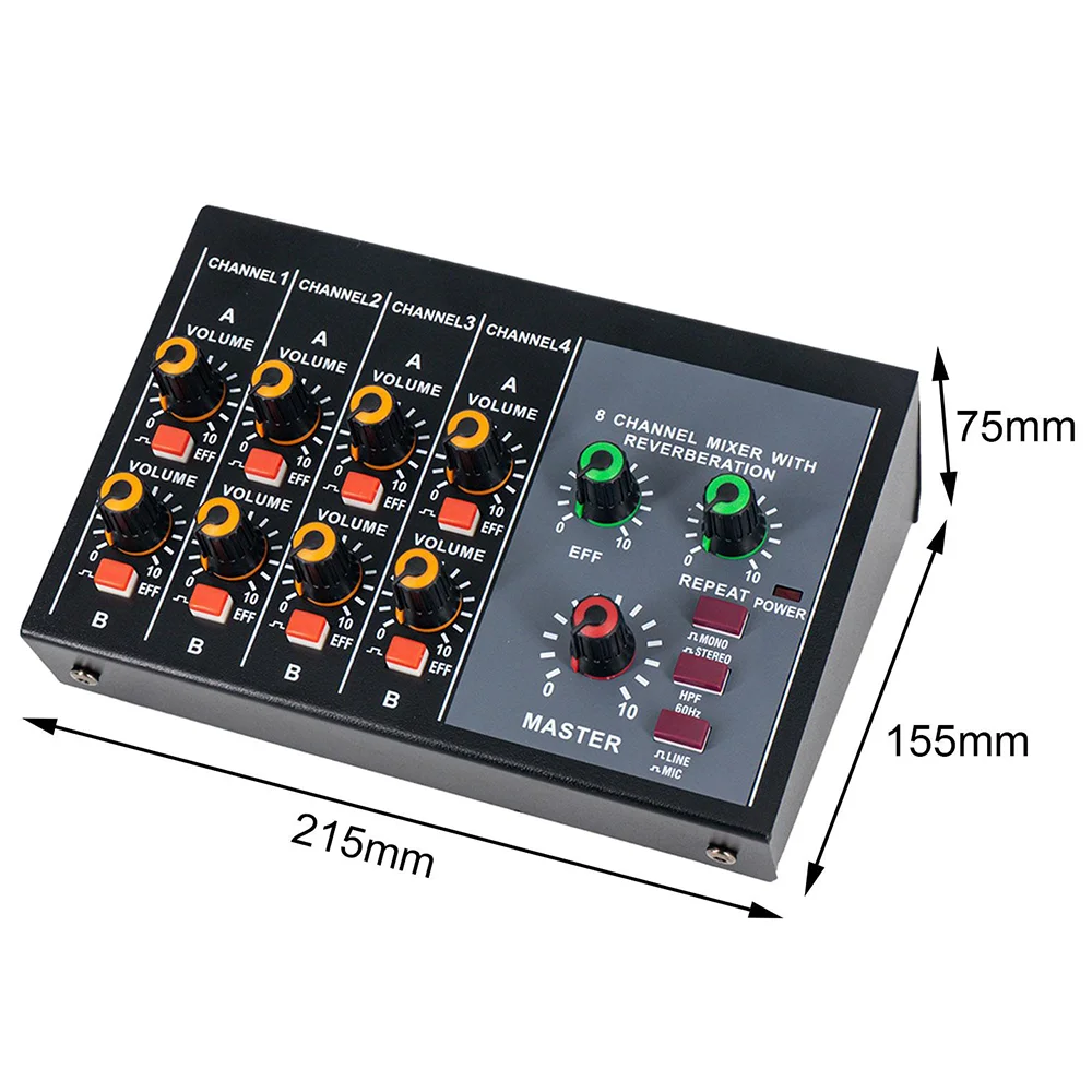 8 Channel Mixer - Mini 8 Compa - Audio And Music Mixer ulasan dan harga