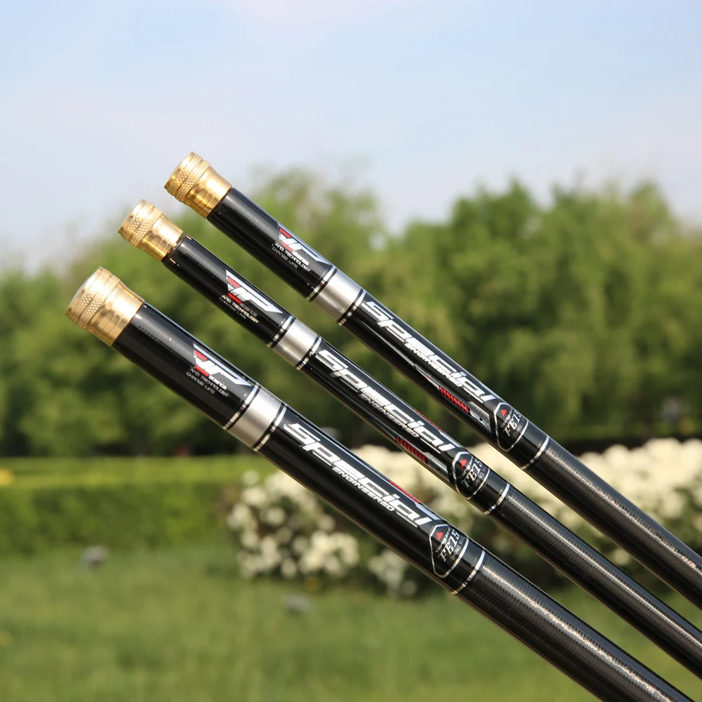 جديد خفيف SuperHard 3.6/4.5/5.4/6.3/7.2 متر تيار اليد القطب ألياف الكربون الصب تلسكوبي الصيد قضبان الأسماك معالجة