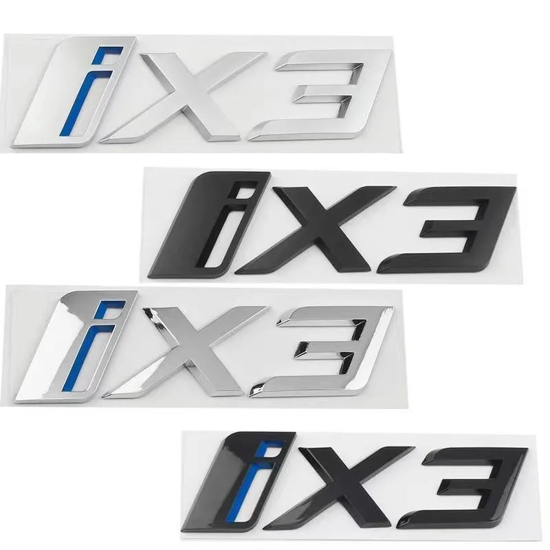 

NEW iX3 Car Rear Trunk Letters Logo Badge Emblem Decals Sticker For BMW IX3 G08 Boot Words Replacement Decoration Accessories