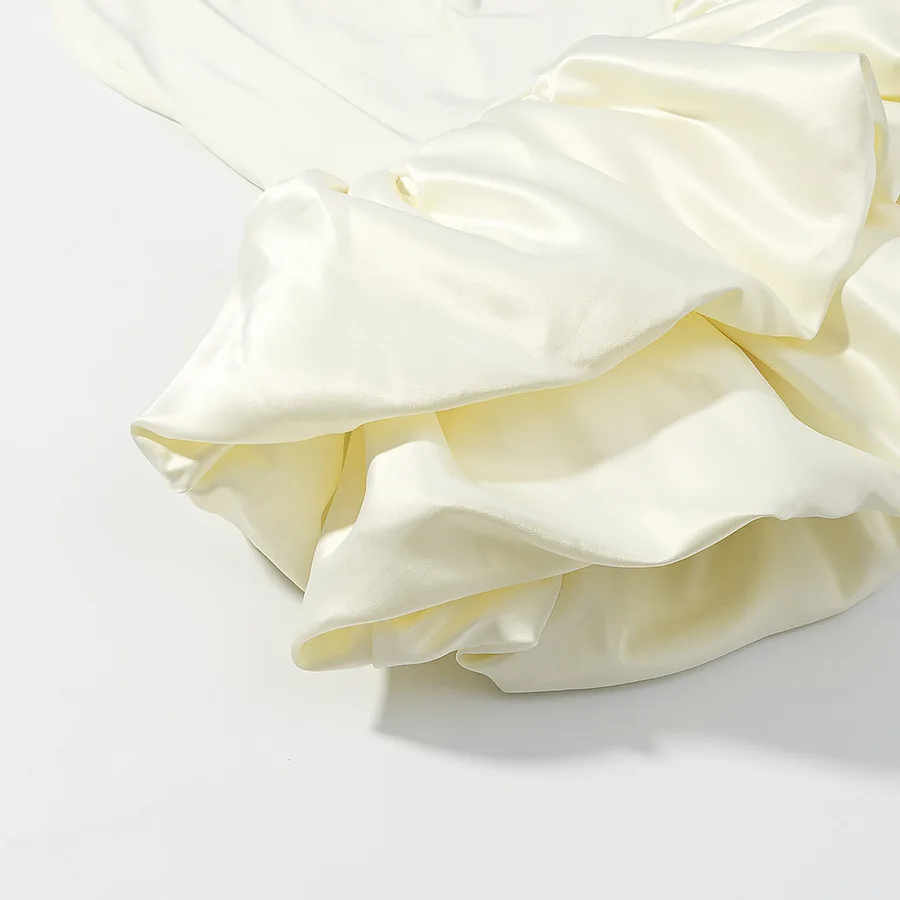 Elegantes Einfarbiges Neckholder-Minikleid mit Rückenausschnitt, Süßer Verzierter Stufenrock mit Rüschen, Damenkleid für Abendpartys, Club und Abschlussball – Detail 6