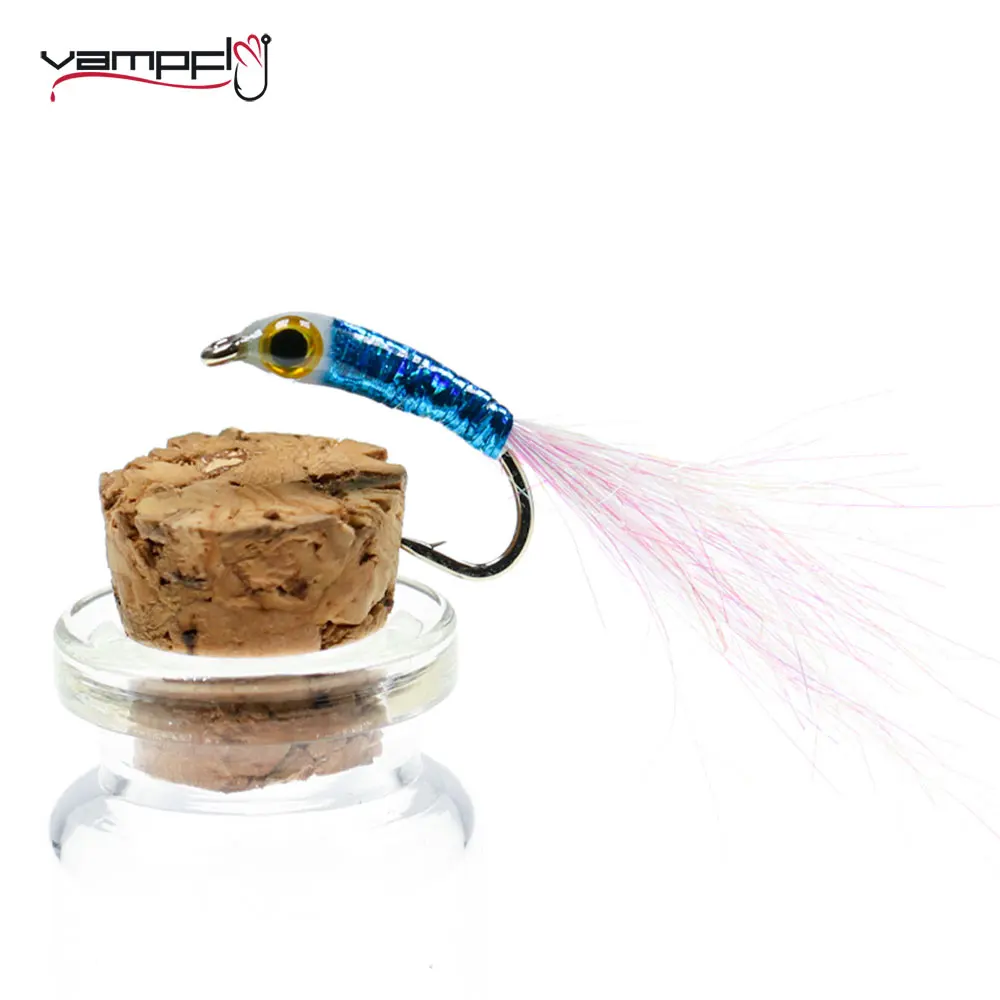 

Vampfly 6PCS #8~#12 3D Fish Eyes Streamer Epoxy Minnow Fly Long Ice Dub Tail Baitfish Fly For Trout Bass Crappie Fishing Lures