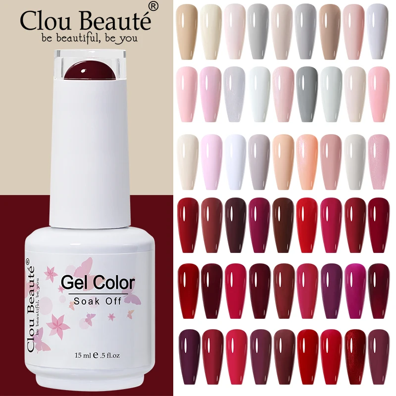 

Clou Beaute 15ml Light Dark Gel Nail Polish Vernis Semi Permanent UV Gel Nail Art Lakiery Hybrydowe Manicure Gel Glue Ongle