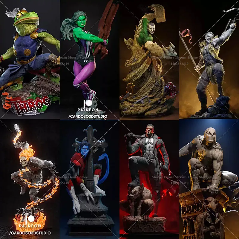 1/24 1/18 escala superpoderes humanos mágicos filme de ficção científica diy auto-montado gk 3d resina não-panited bonecas modelo branco